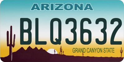 AZ license plate BLQ3632