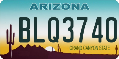AZ license plate BLQ3740