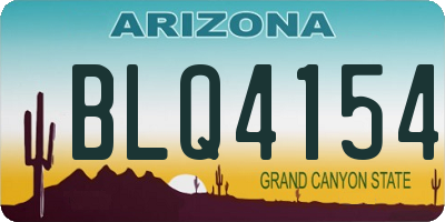 AZ license plate BLQ4154