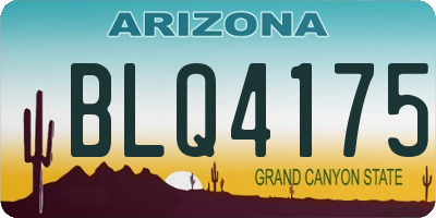 AZ license plate BLQ4175
