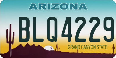 AZ license plate BLQ4229