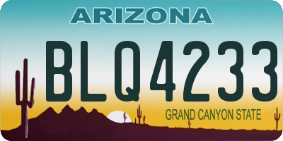 AZ license plate BLQ4233