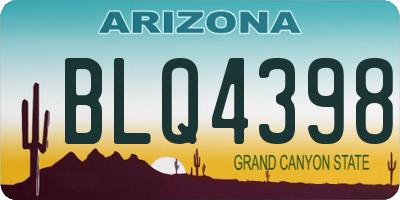 AZ license plate BLQ4398
