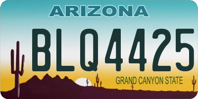 AZ license plate BLQ4425
