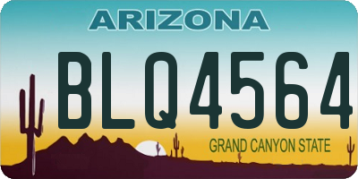 AZ license plate BLQ4564