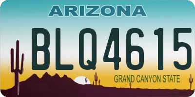 AZ license plate BLQ4615