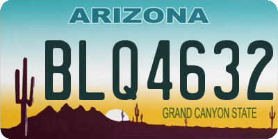 AZ license plate BLQ4632