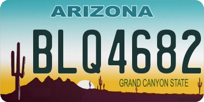 AZ license plate BLQ4682