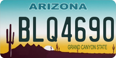 AZ license plate BLQ4690