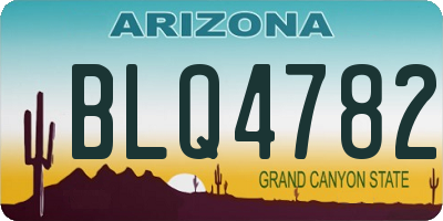 AZ license plate BLQ4782