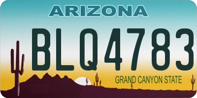 AZ license plate BLQ4783
