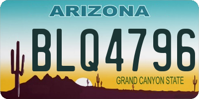 AZ license plate BLQ4796