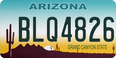 AZ license plate BLQ4826