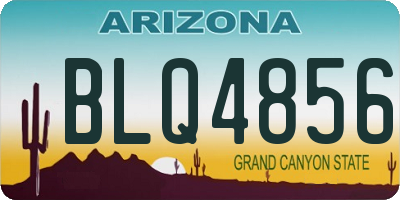 AZ license plate BLQ4856