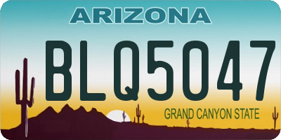 AZ license plate BLQ5047