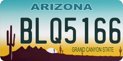 AZ license plate BLQ5166
