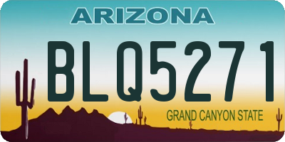 AZ license plate BLQ5271