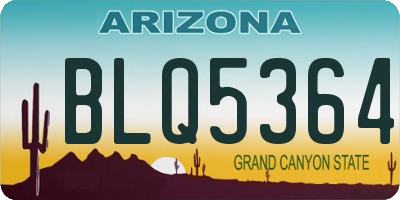 AZ license plate BLQ5364