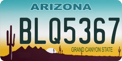AZ license plate BLQ5367