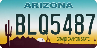 AZ license plate BLQ5487