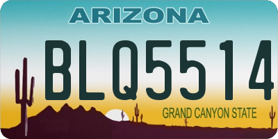AZ license plate BLQ5514