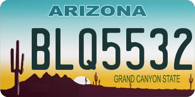 AZ license plate BLQ5532