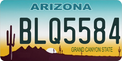 AZ license plate BLQ5584