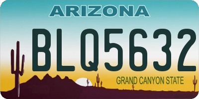 AZ license plate BLQ5632