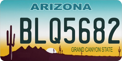 AZ license plate BLQ5682