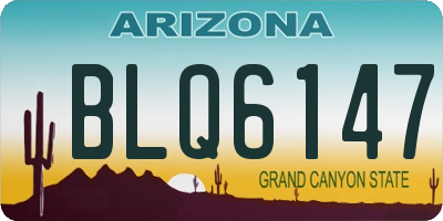 AZ license plate BLQ6147