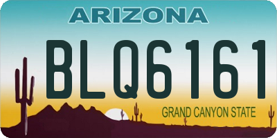 AZ license plate BLQ6161