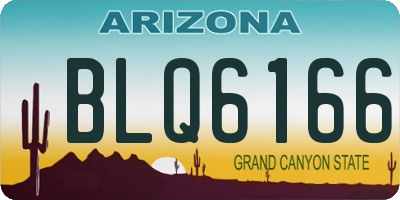 AZ license plate BLQ6166