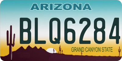 AZ license plate BLQ6284