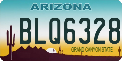 AZ license plate BLQ6328