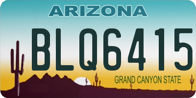 AZ license plate BLQ6415
