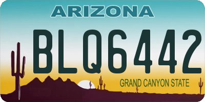 AZ license plate BLQ6442