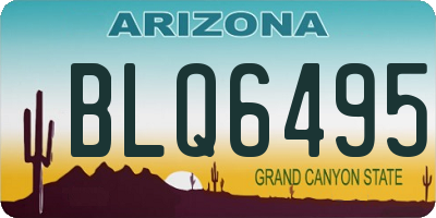 AZ license plate BLQ6495