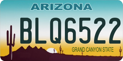 AZ license plate BLQ6522