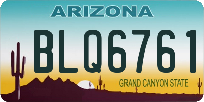 AZ license plate BLQ6761