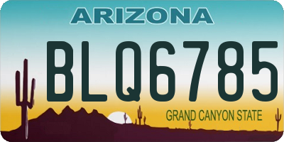 AZ license plate BLQ6785