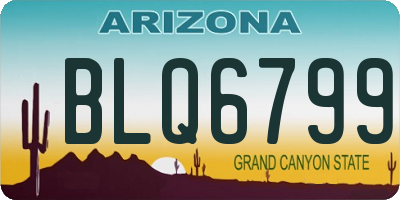 AZ license plate BLQ6799