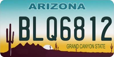 AZ license plate BLQ6812