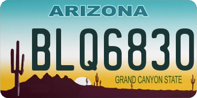 AZ license plate BLQ6830