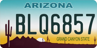 AZ license plate BLQ6857