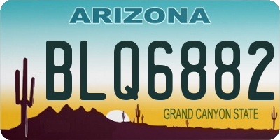 AZ license plate BLQ6882
