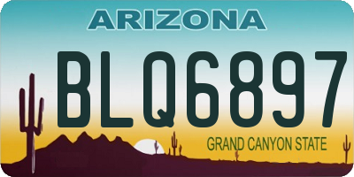 AZ license plate BLQ6897
