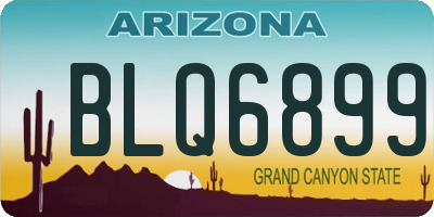 AZ license plate BLQ6899