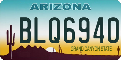 AZ license plate BLQ6940