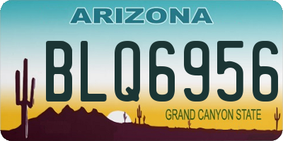 AZ license plate BLQ6956