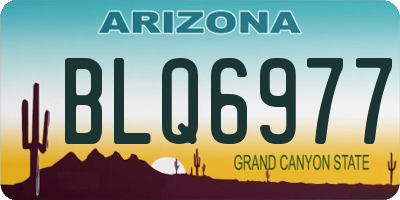 AZ license plate BLQ6977